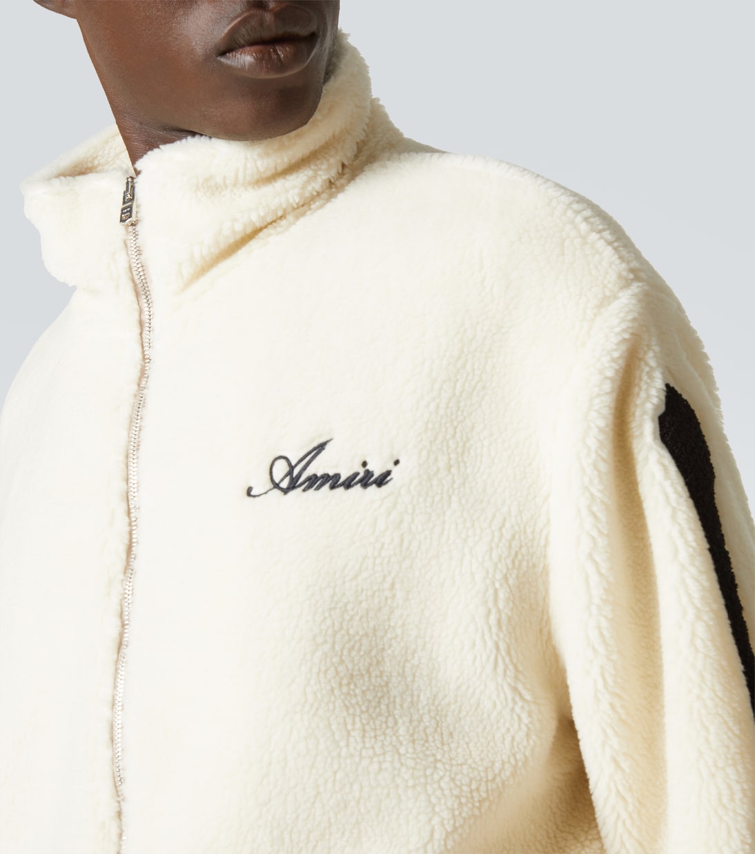 Bones patch-appliqué fleece jacket | Amiri