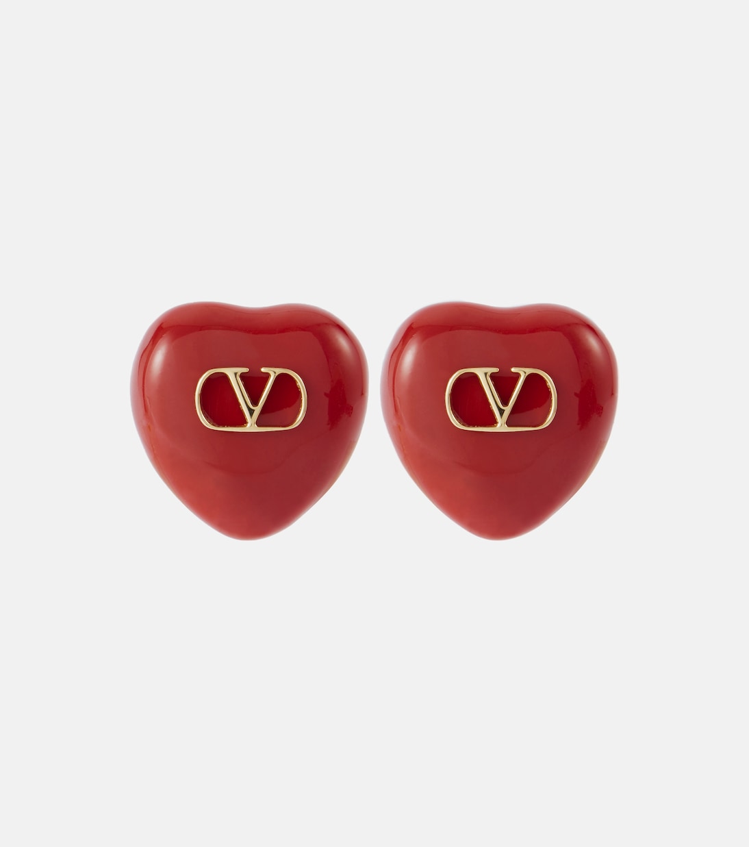 Orecchini clip con smalto Coeur Royal di Valentino - Eleganza giovanile