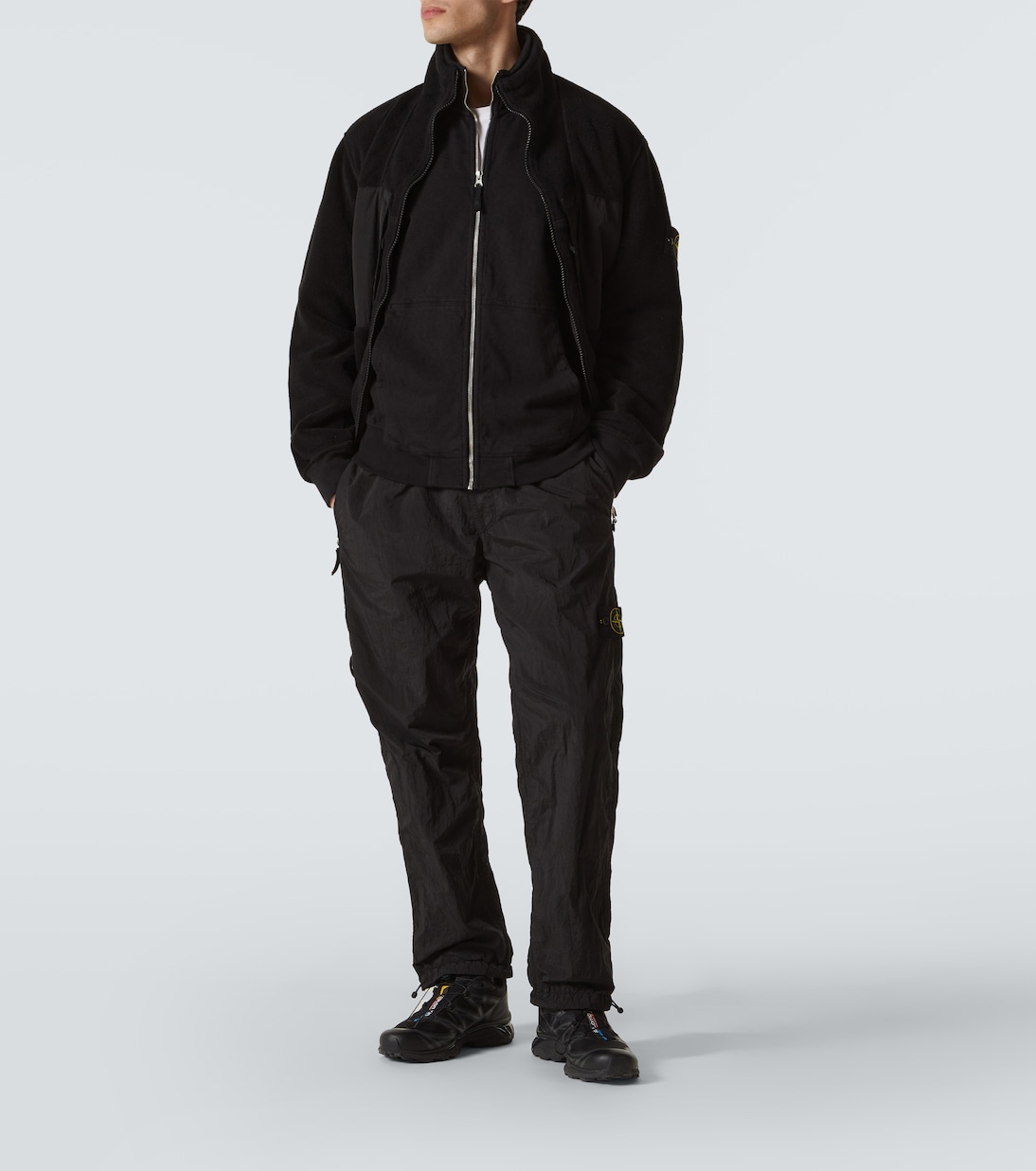 Cárdigan de algodón con cremallera | Stone Island