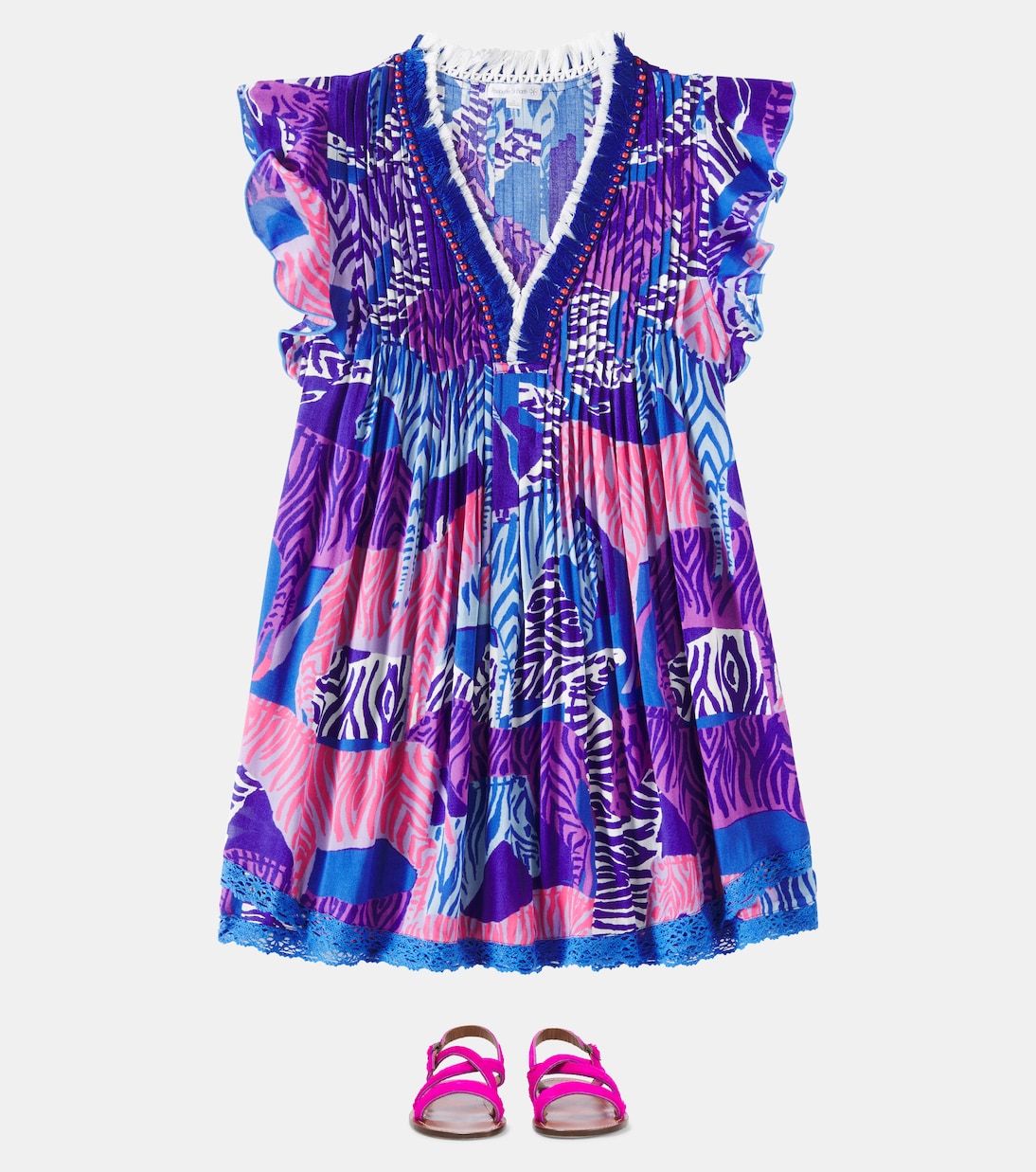 Abito Sasha con volant | Poupette St Barth Kids