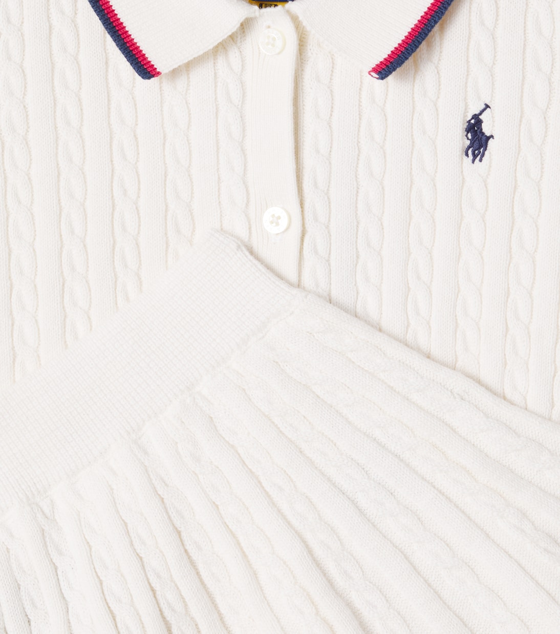 Set de polo y falda de algodón acanalados | Polo Ralph Lauren Kids