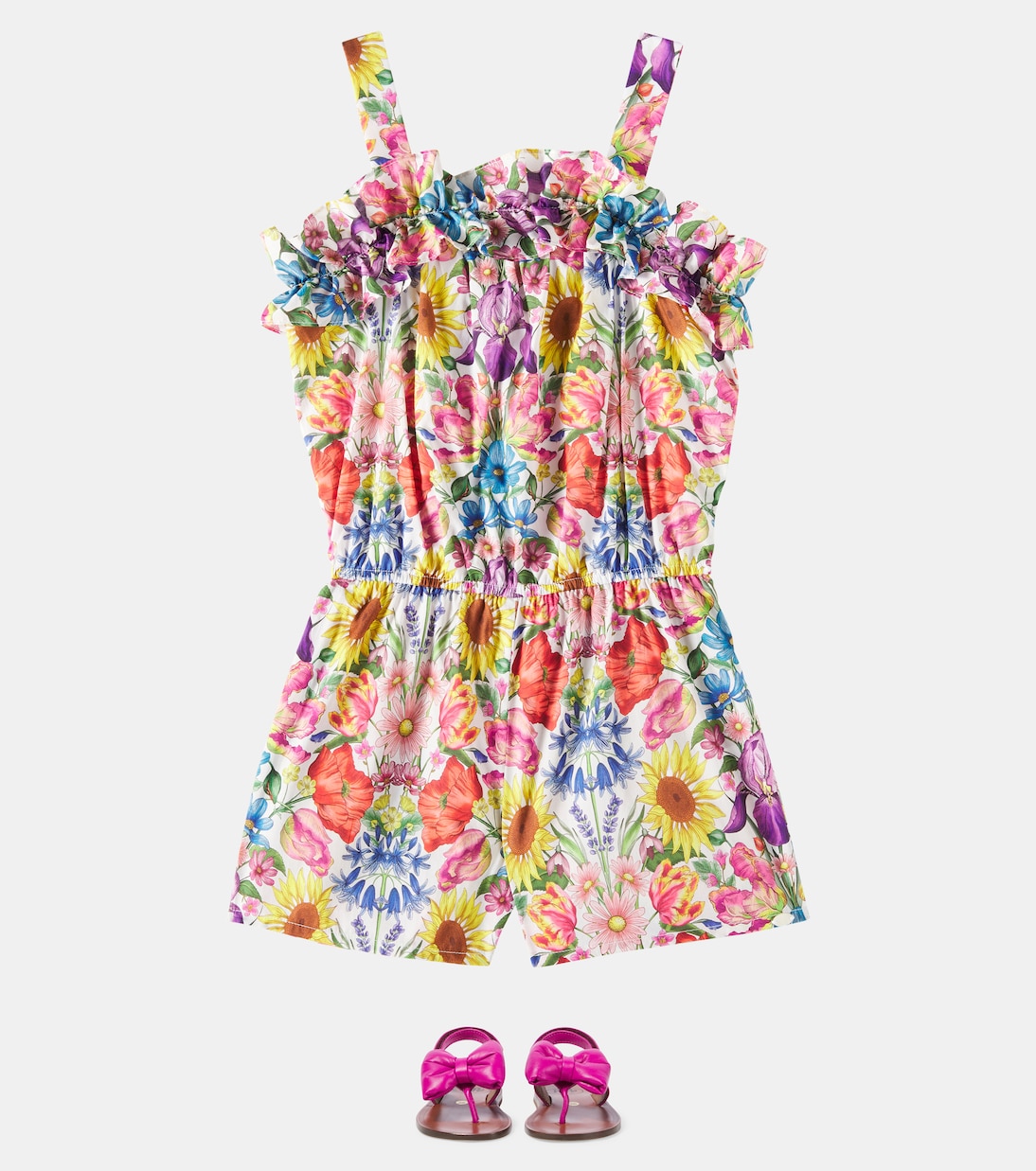 Jumpsuit corta in cotone floreale | Tartine et Chocolat