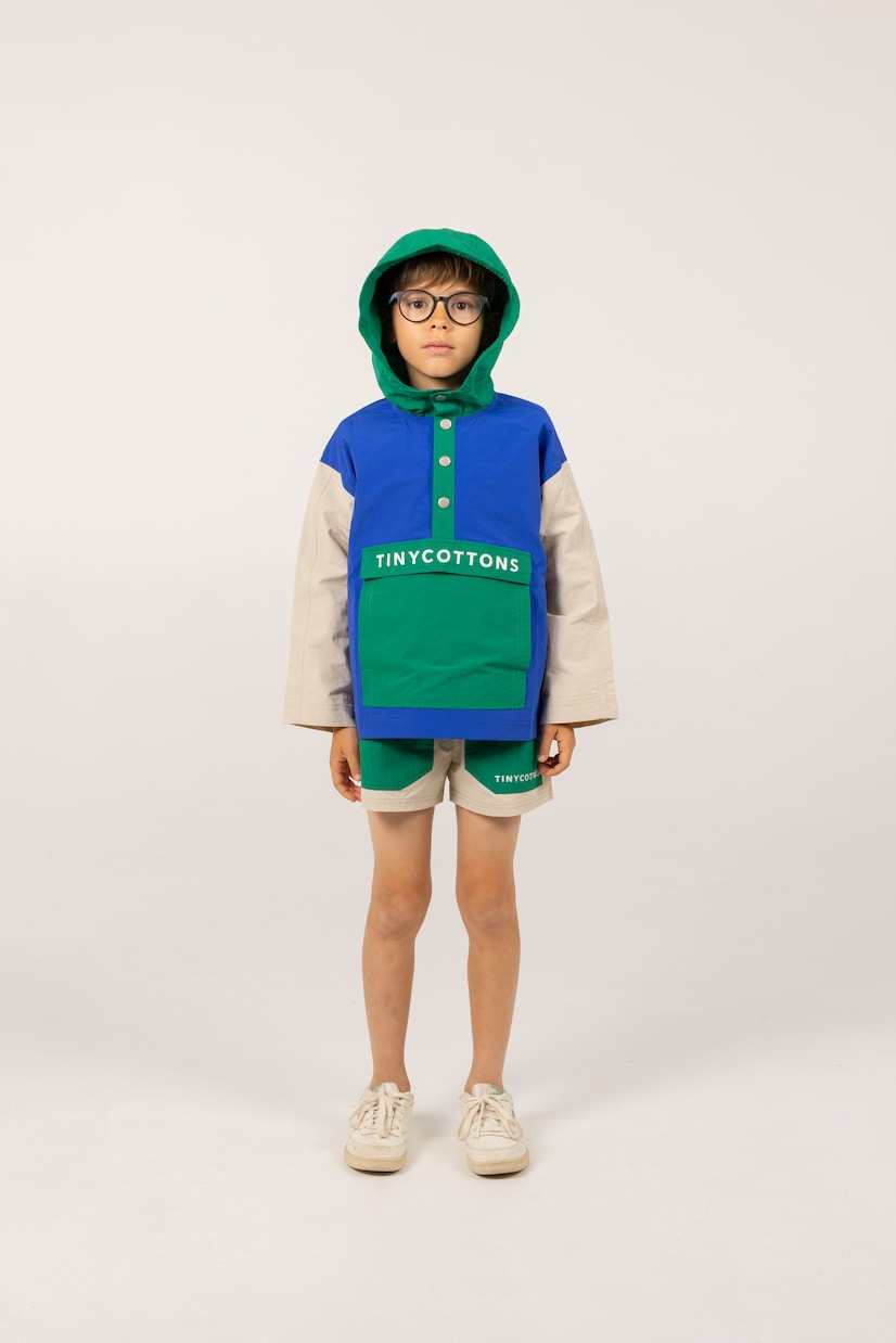 Shorts color-block con logo | Tinycottons