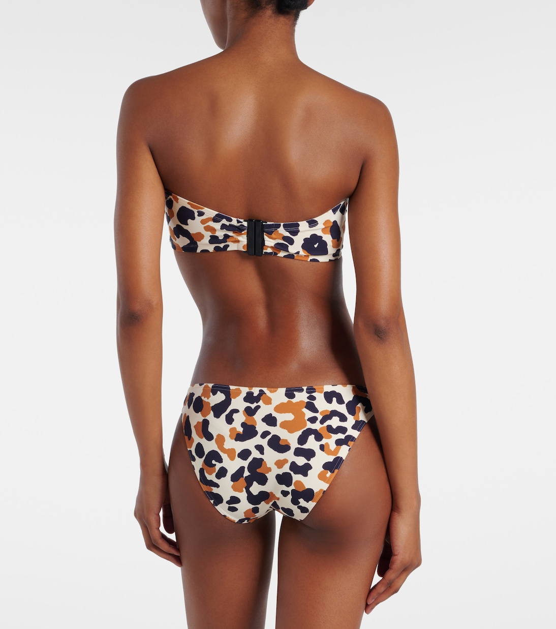 Perle leopard-print bandeau bikini top | Eres