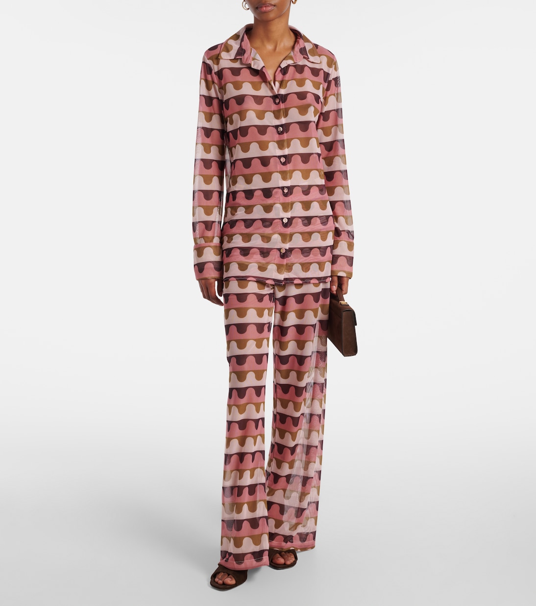 Giardino printed straight pants | Adriana Degreas