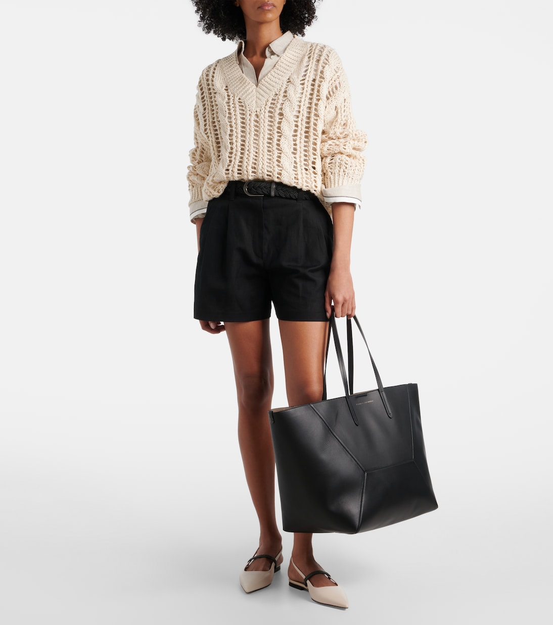 Tote BC Duo Large aus Leder | Brunello Cucinelli