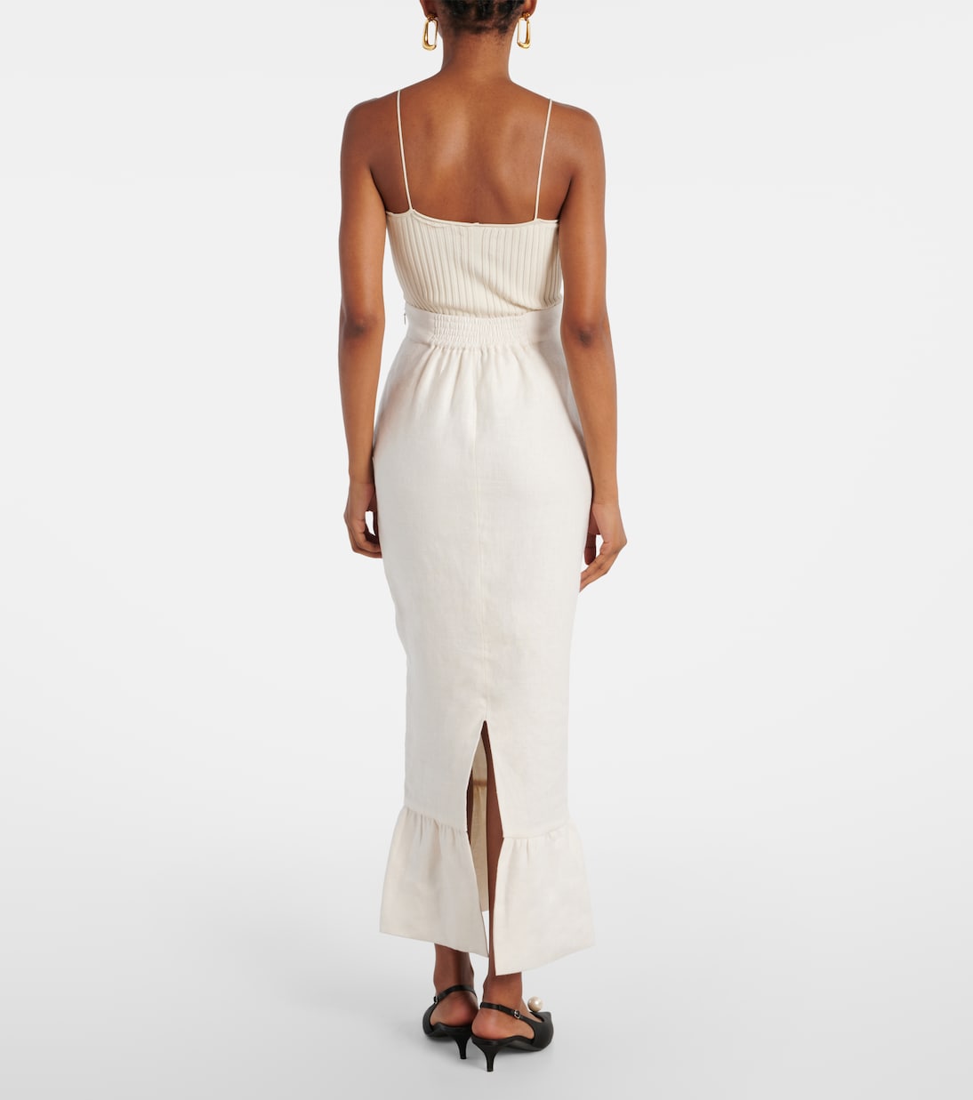 Matilda tiered linen pencil skirt | Posse