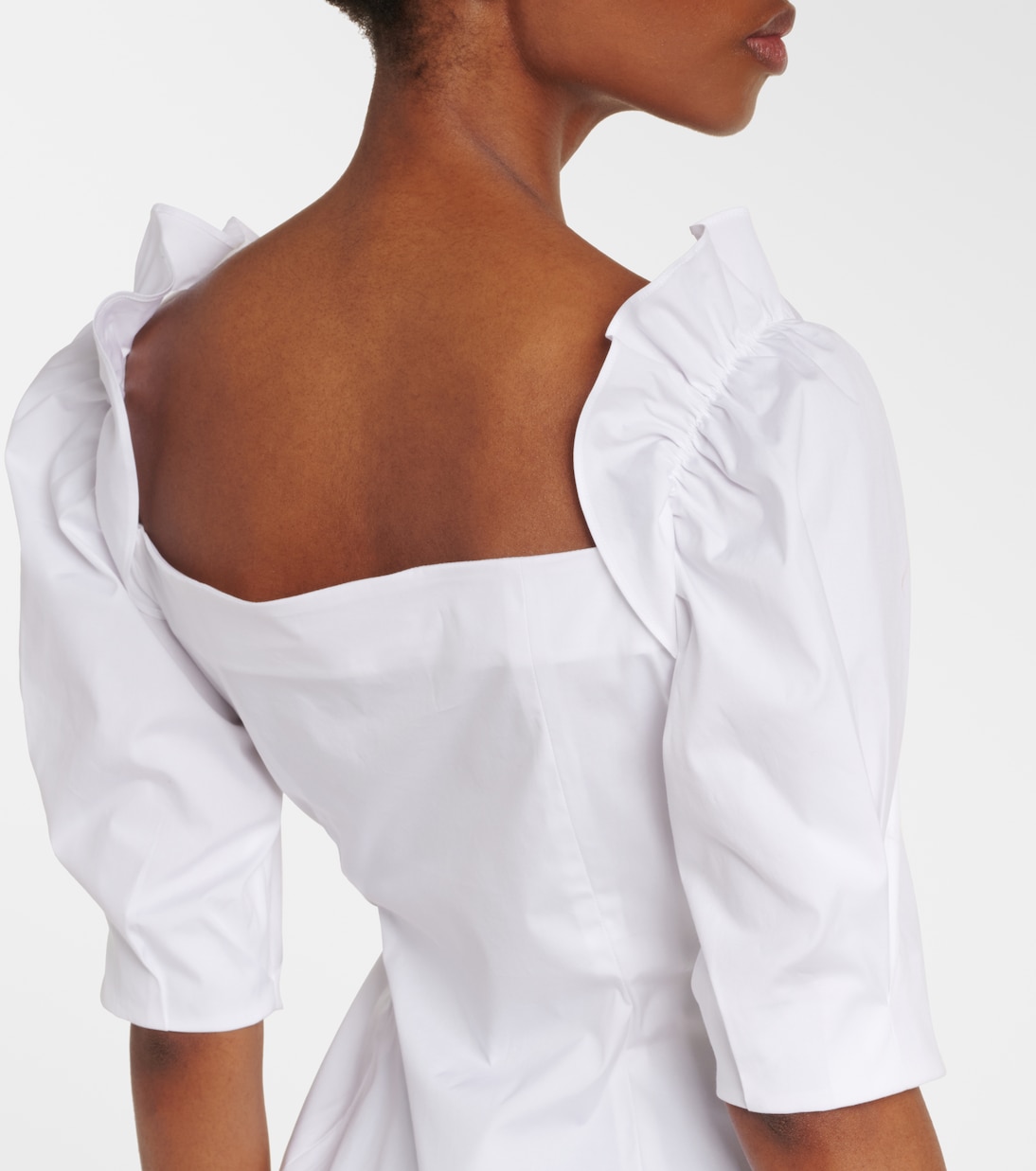 Cotton-blend wrap top | Carolina Herrera