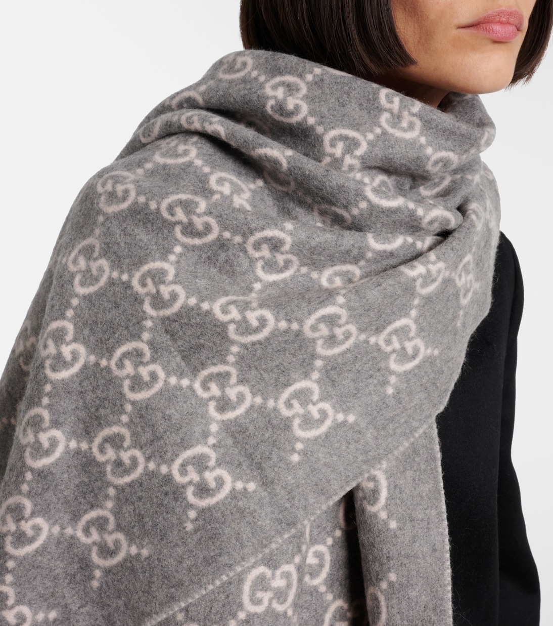 GG fringed cashmere scarf | Gucci