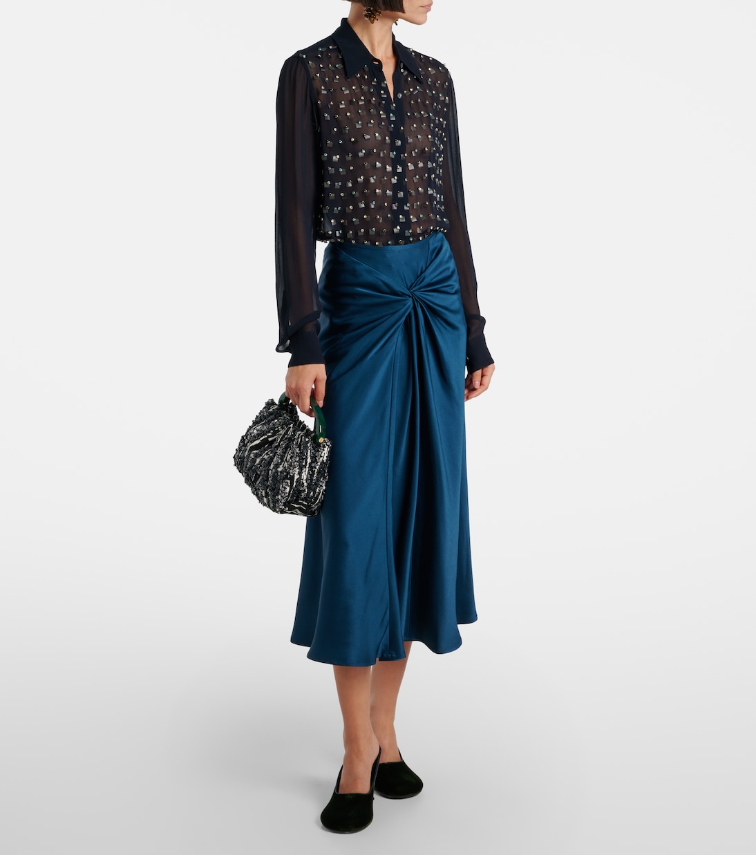 Tote Bag aus Jacquard mit Pailletten | Dries Van Noten
