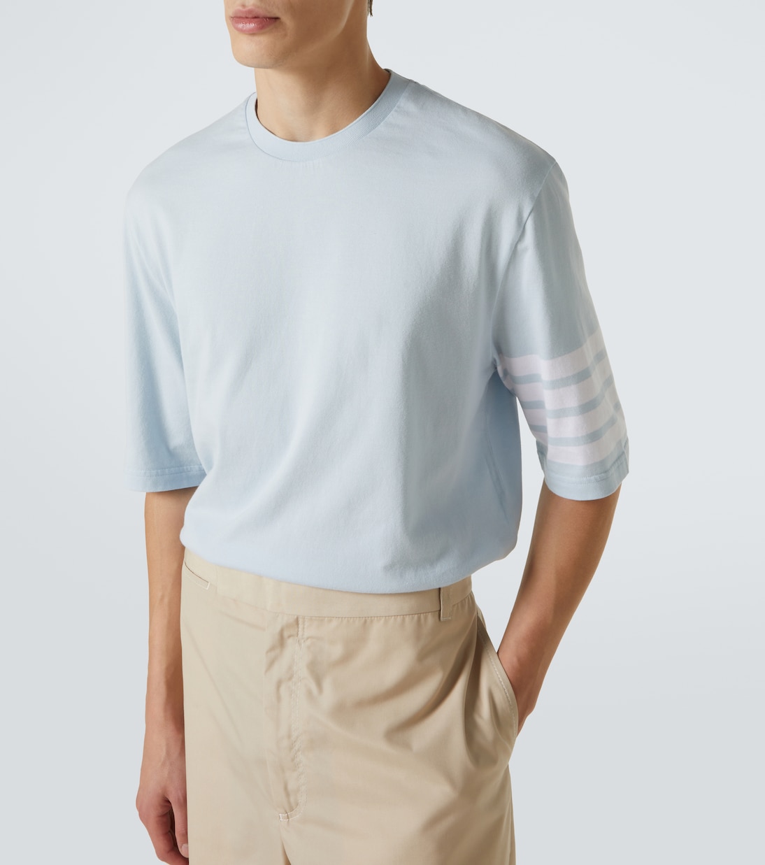 T-Shirt 4-Bar aus Baumwoll-Jersey | Thom Browne