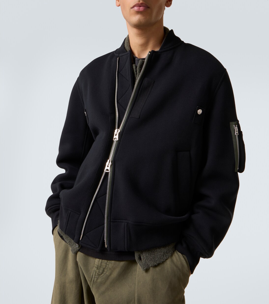 Cotton-blend bomber jacket | Sacai