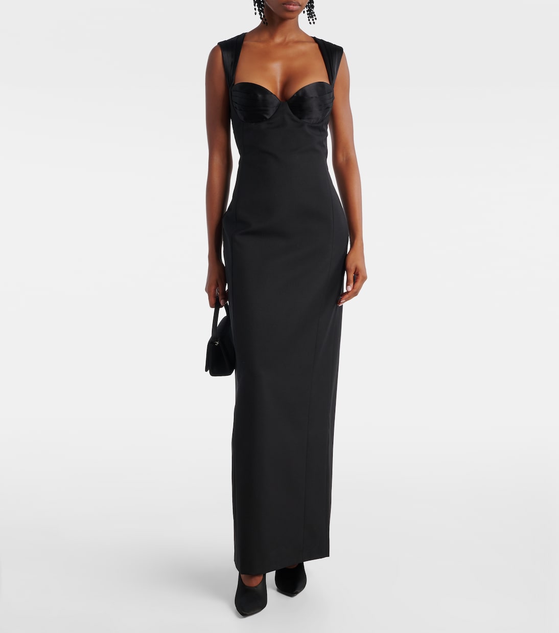 Cutout virgin wool corset gown | Nina Ricci