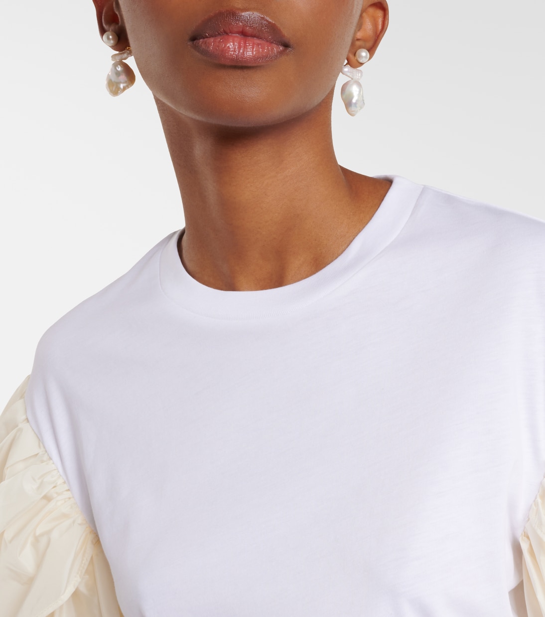 Puff-sleeve cotton jersey T-shirt | Simone Rocha