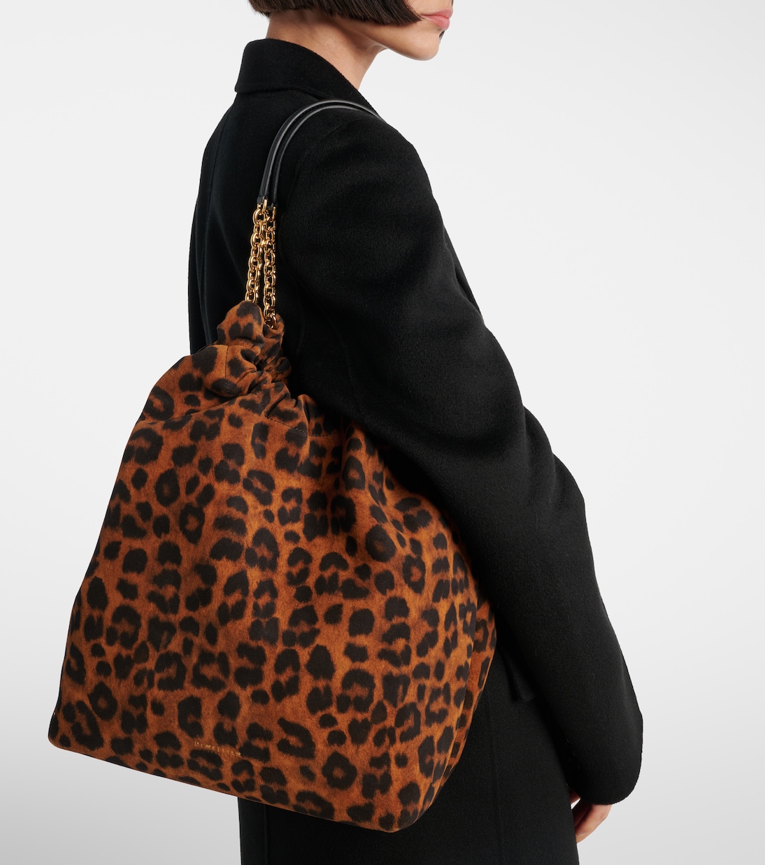 Schultertasche Miami Medium aus Veloursleder | DeMellier
