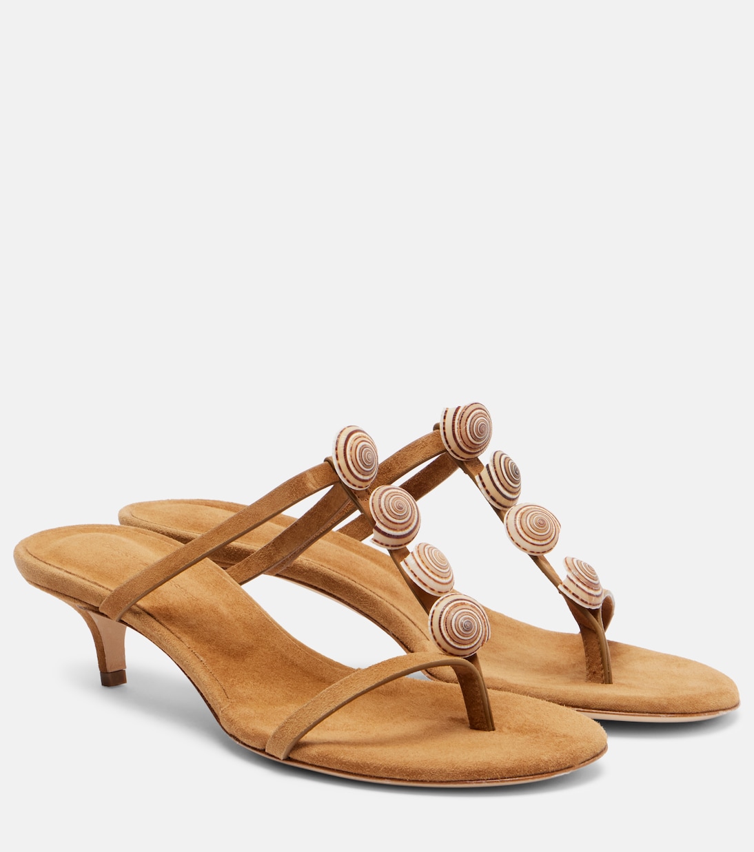 Sandali infradito Sundial Heel 40 in suede | Christopher Esber