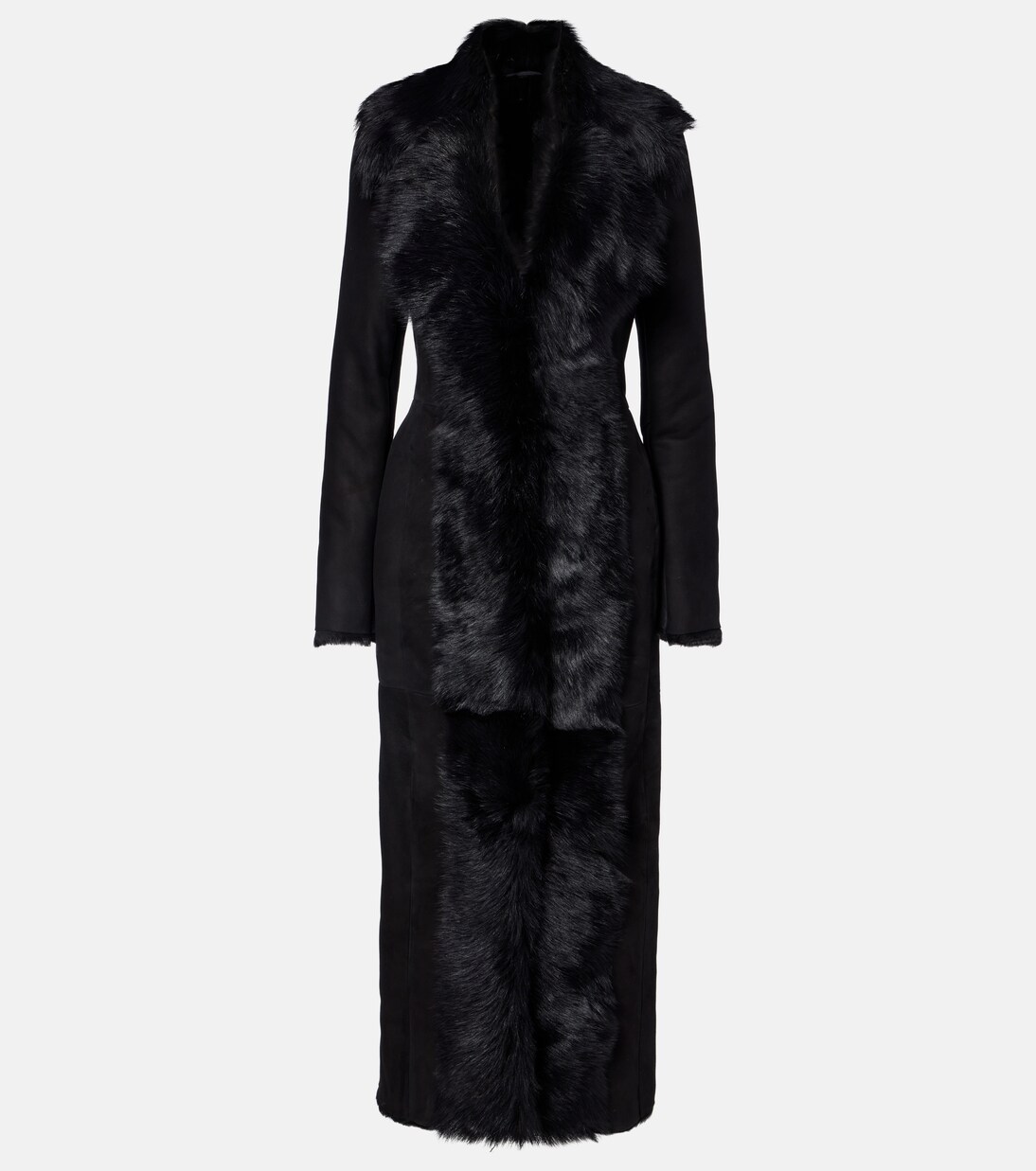 Shearling-trimmed suede coat | Magda Butrym