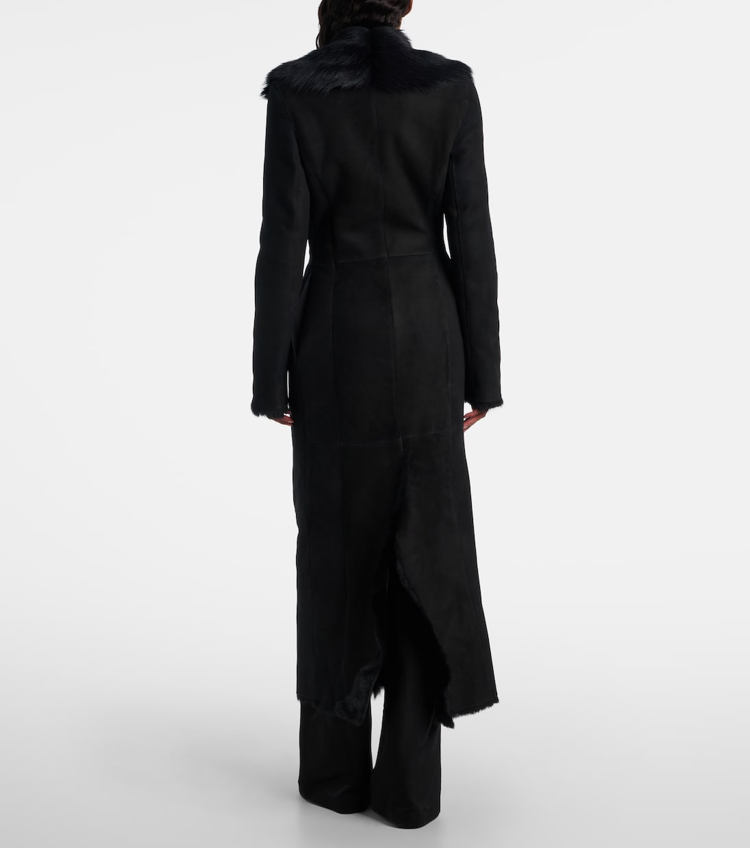 Shearling-trimmed suede coat | Magda Butrym