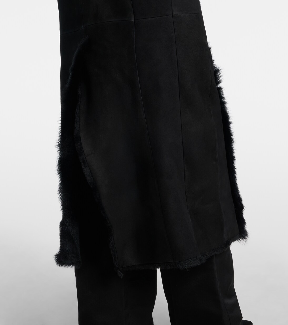 Shearling-trimmed suede coat | Magda Butrym