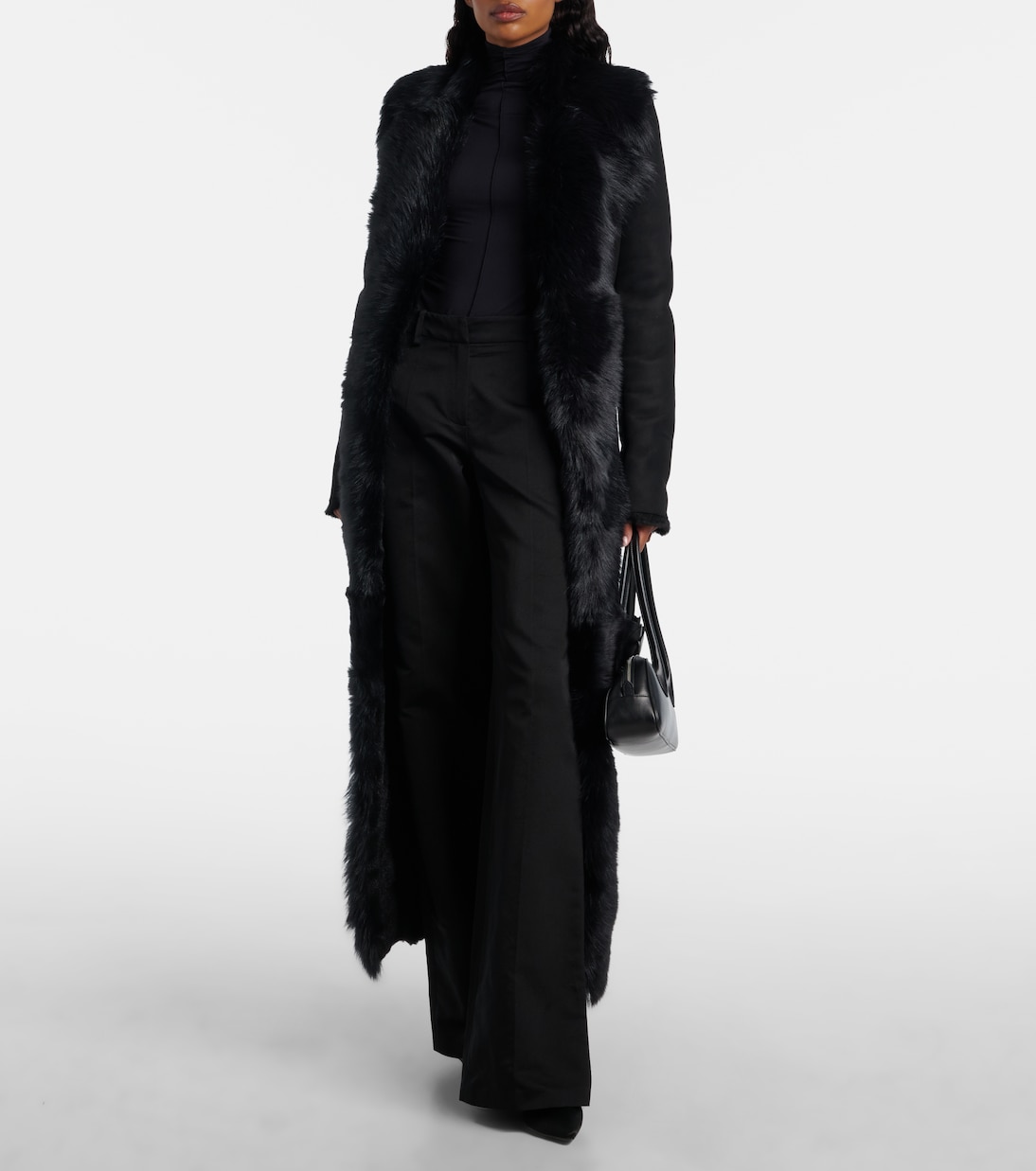 Shearling-trimmed suede coat | Magda Butrym