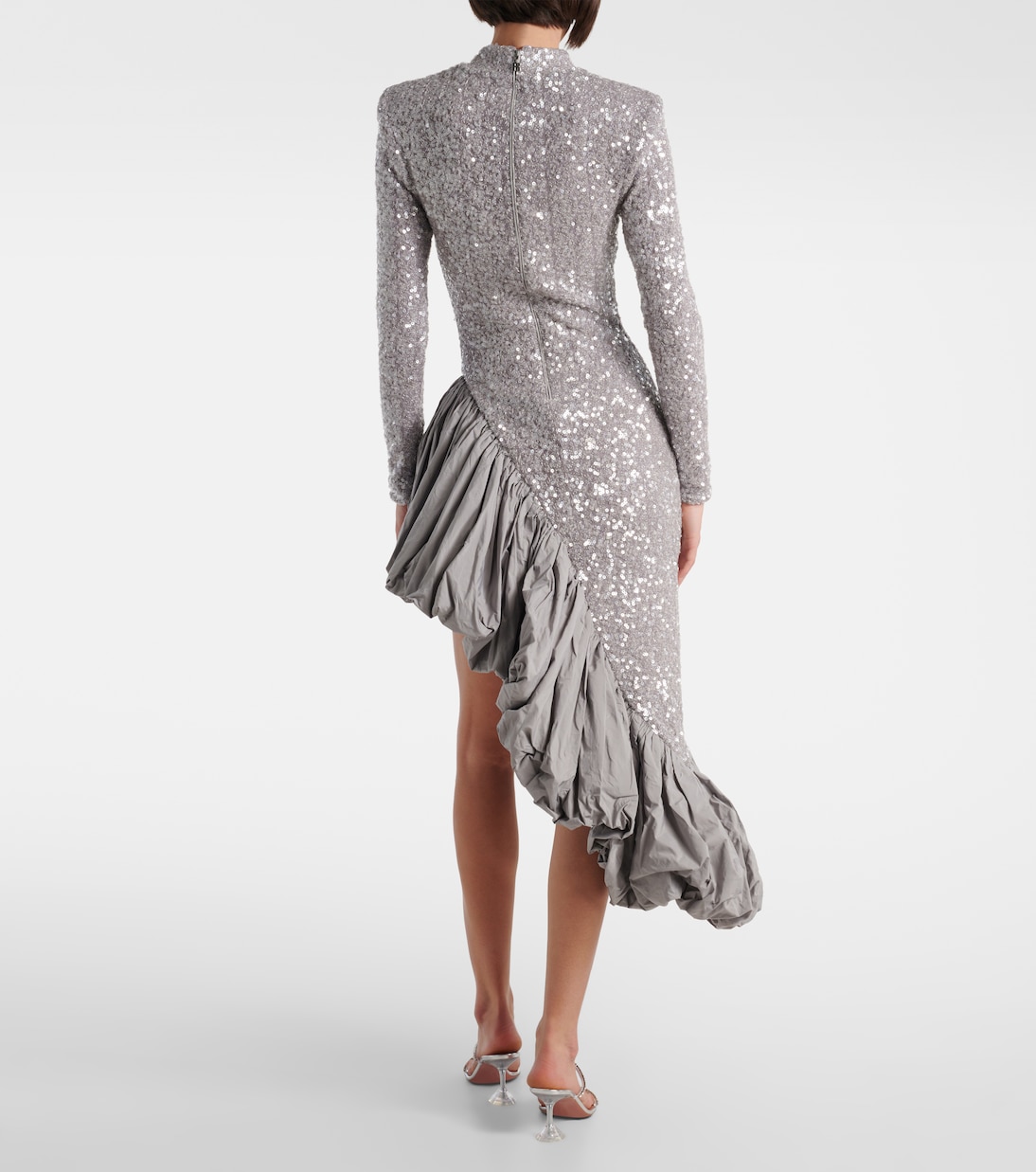 Sequined asymmetric midi dress | Rotate