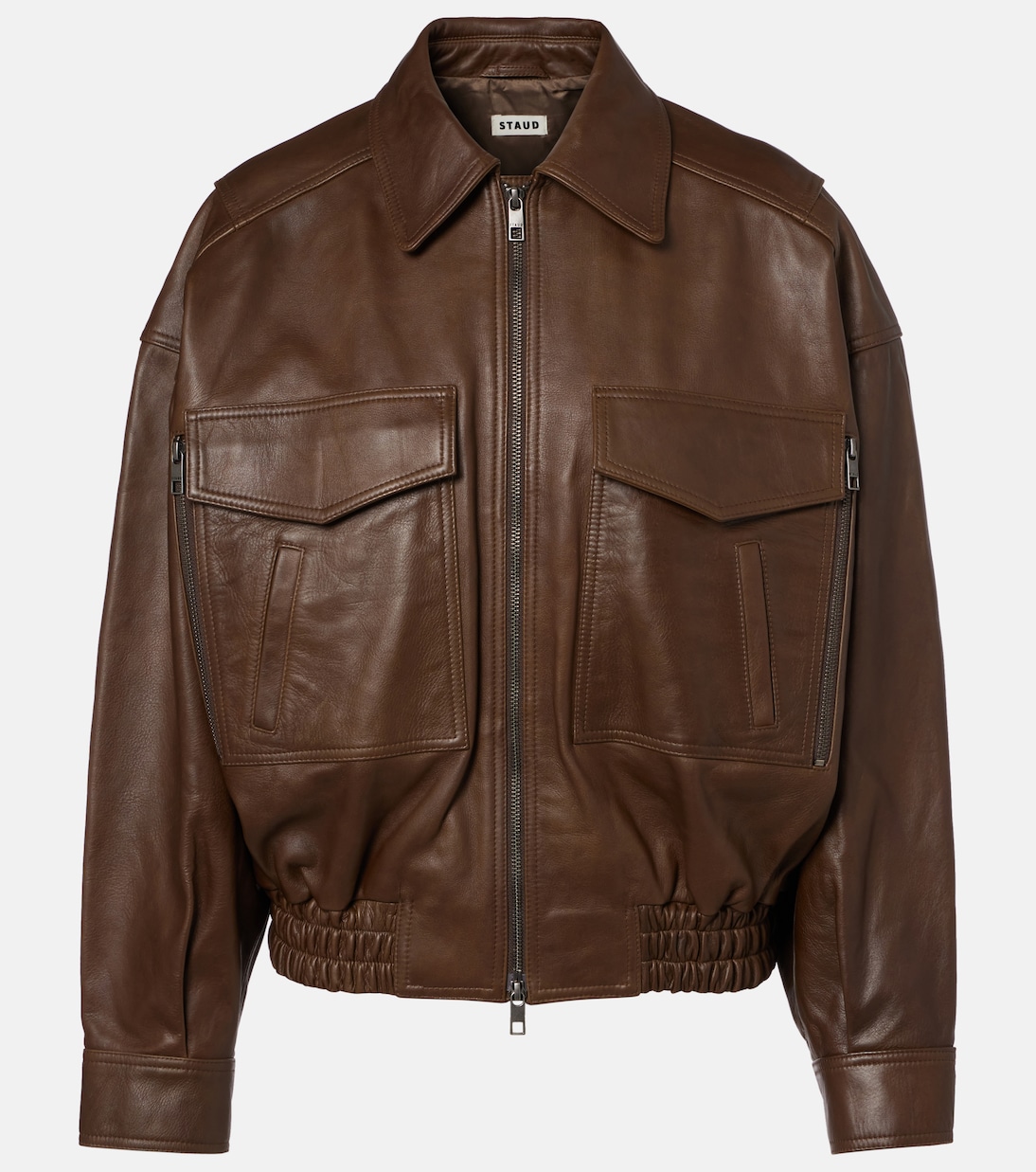 Eugene leather bomber jacket | Staud