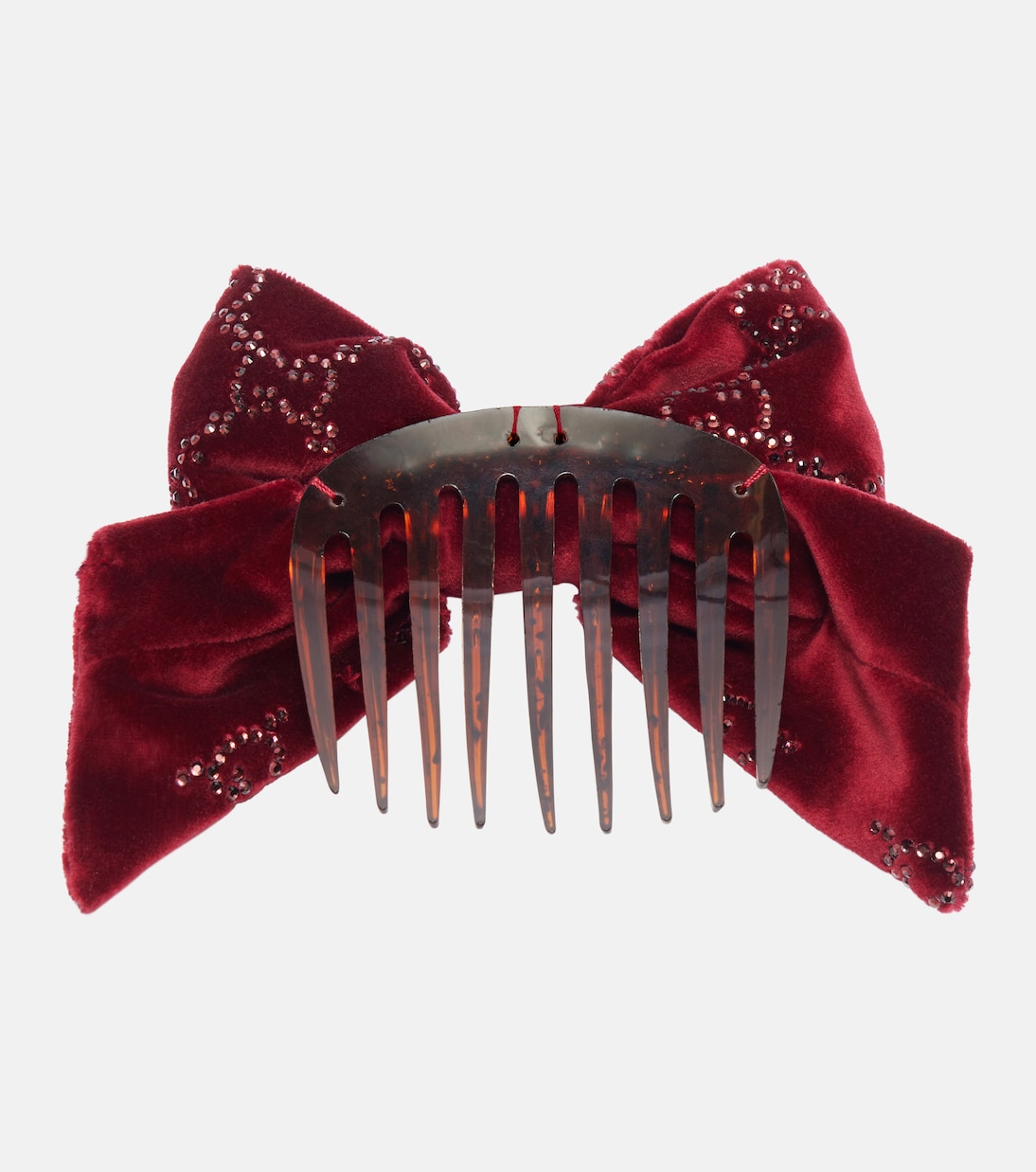 GG embellished cotton velvet hair comb | Gucci