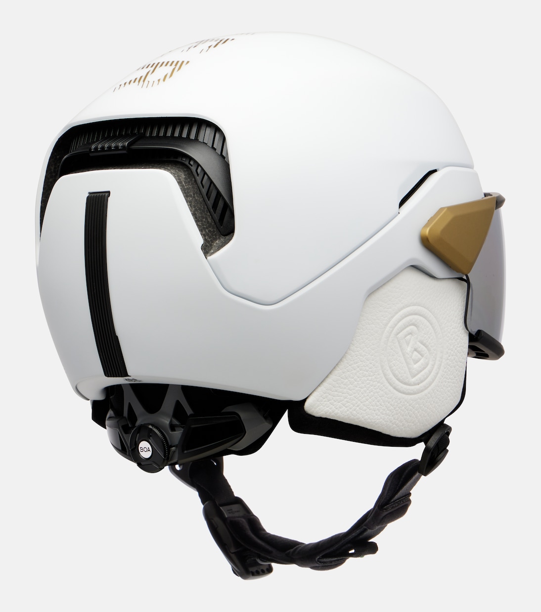 Logo leather-trimmed ski helmet | Bogner