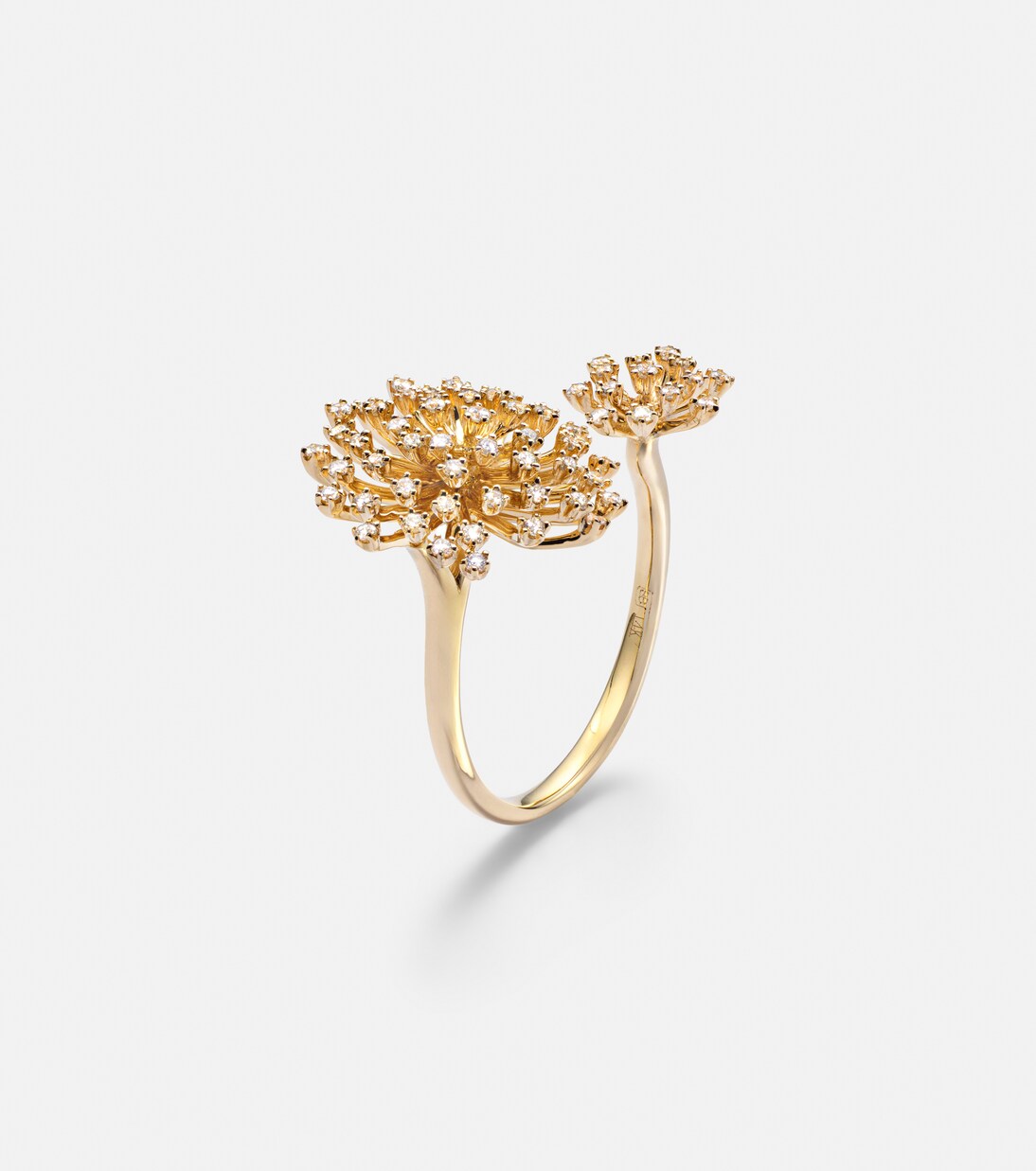 Ring Burst Flower aus 14kt Gelbgold mit Diamanten | Sydney Evan