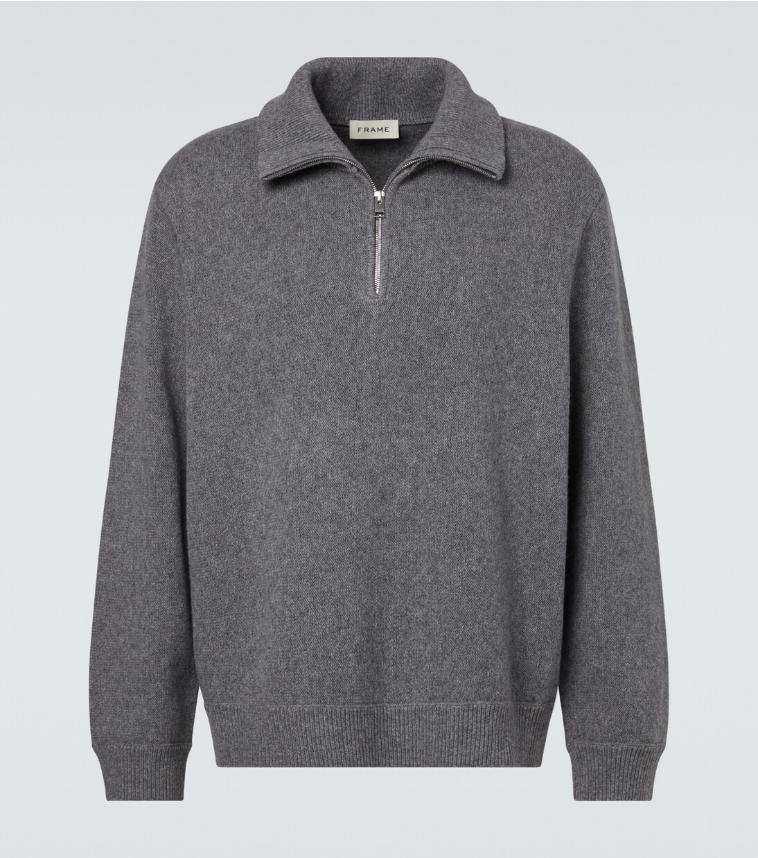 Wool and cotton half-zip sweater | Frame
