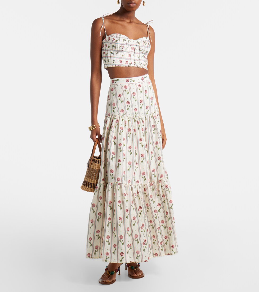 Bedrucktes Top Morgina aus Leinen | Agua by Agua Bendita