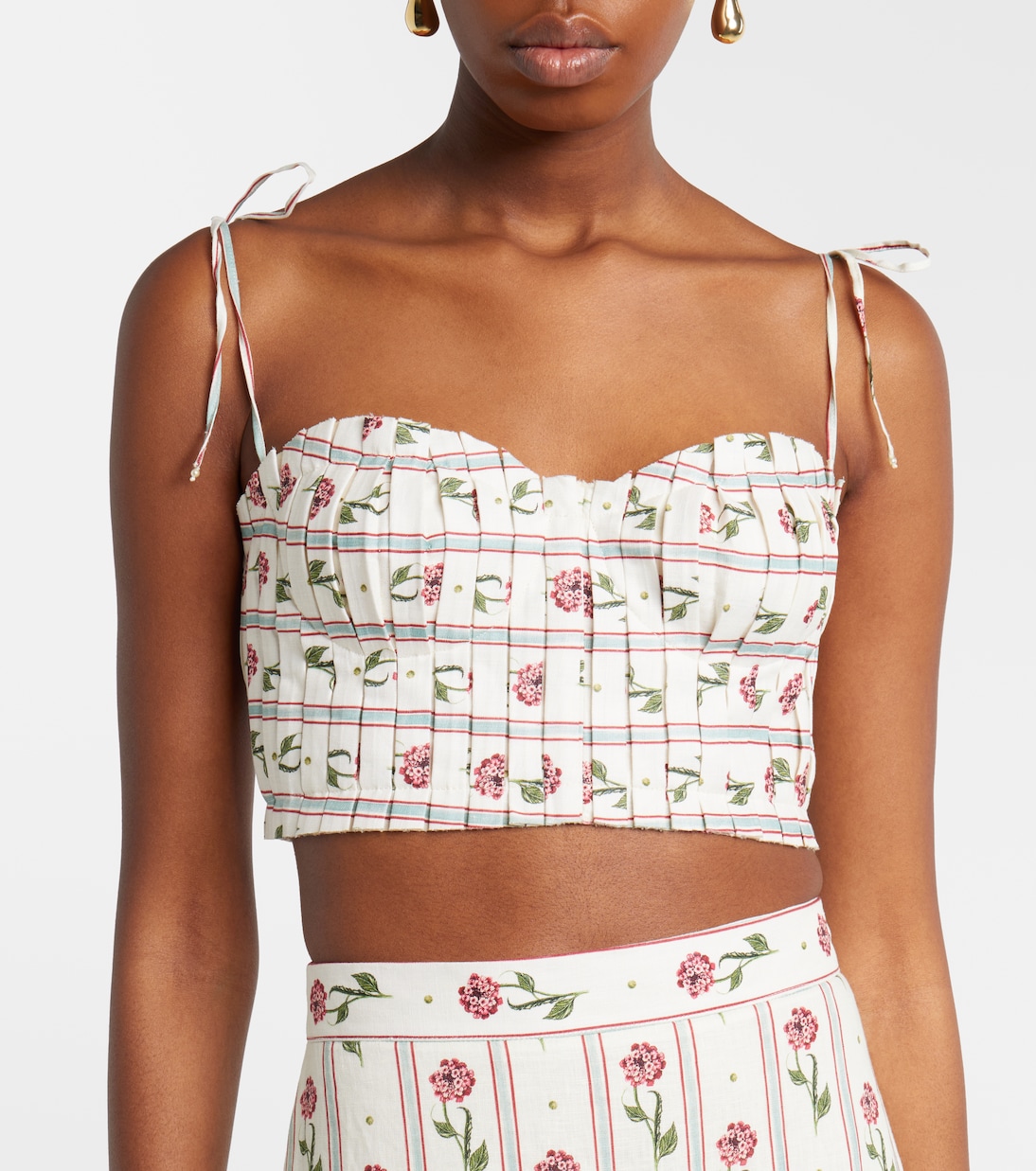 Bedrucktes Top Morgina aus Leinen | Agua by Agua Bendita