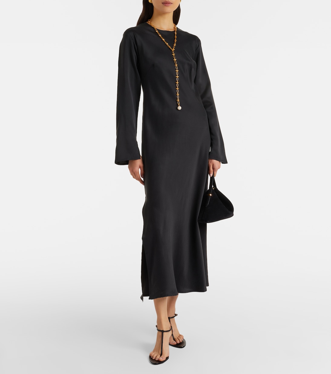 Salina silk charmeuse maxi dress | Asceno