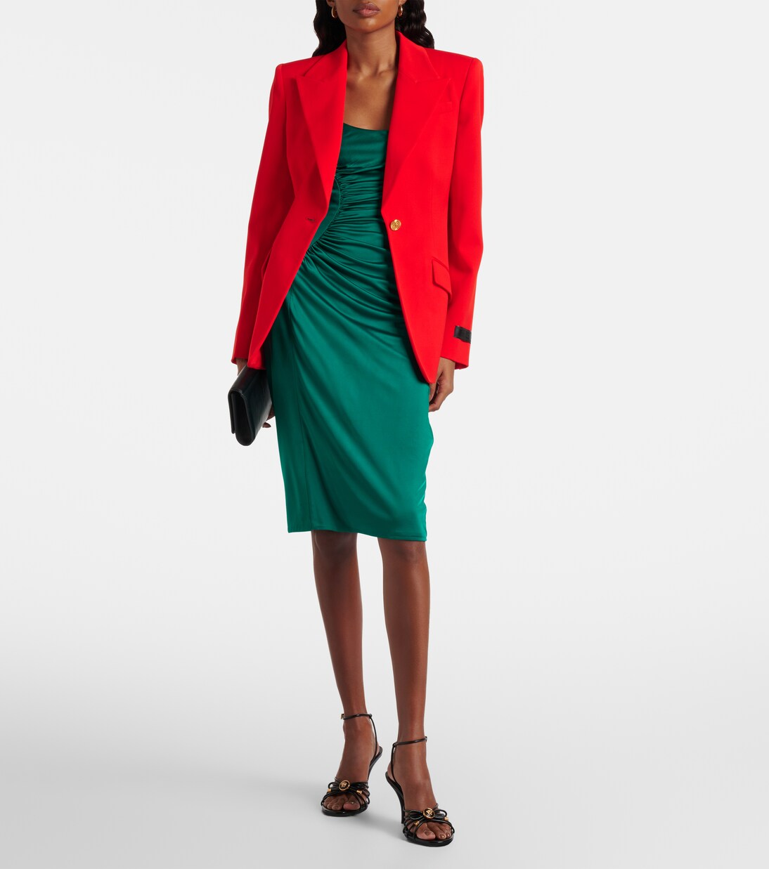 Leather slingback sandals | Versace