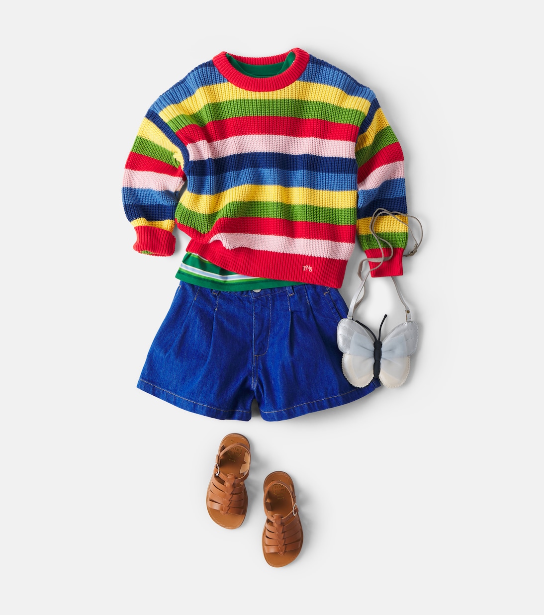 Short plissé Tulip en denim | The New Society