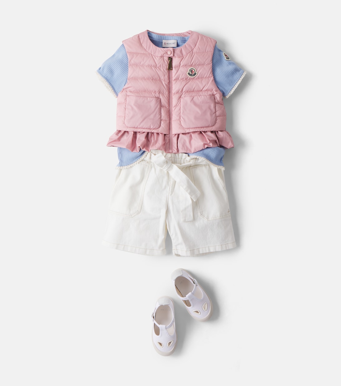 Latife ruffled down vest | Moncler Enfant