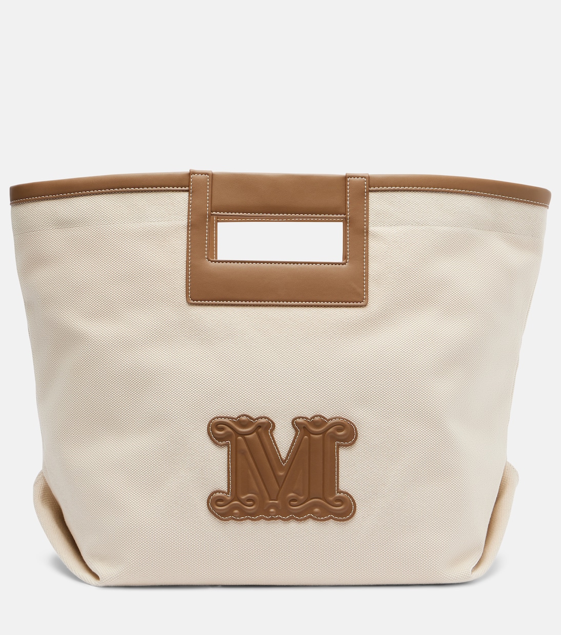 Ecru Small canvas tote bag | Max Mara