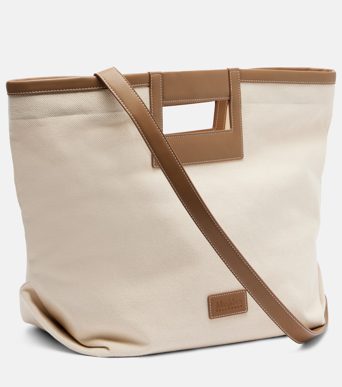 Ecru Small canvas tote bag | Max Mara