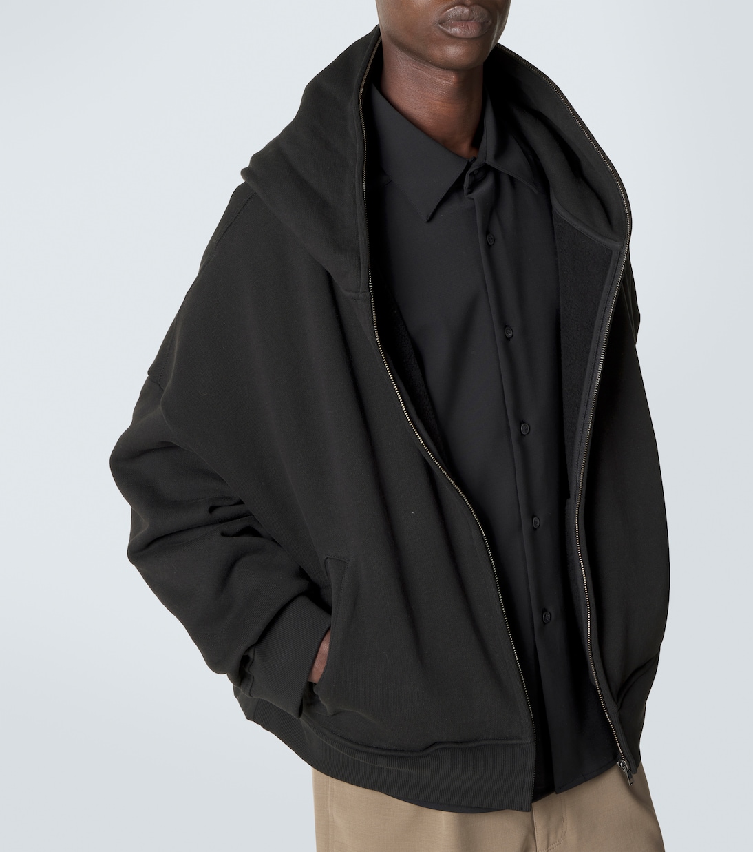 Eternal Zip cotton fleece hoodie | Entire Studios