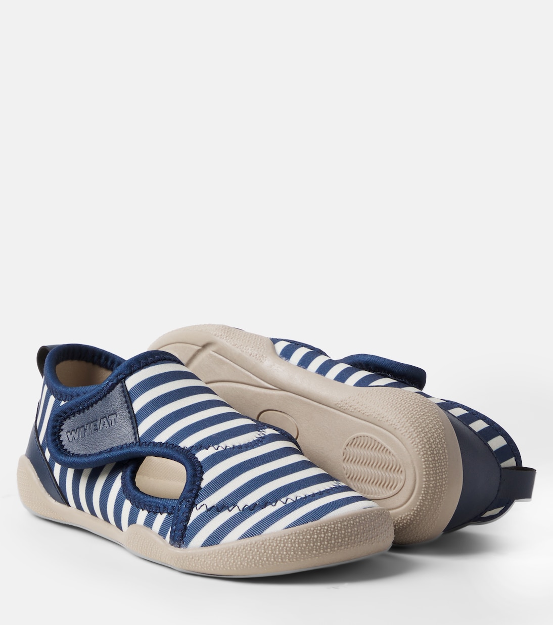 Shawn striped slip-on shoes | Wheat