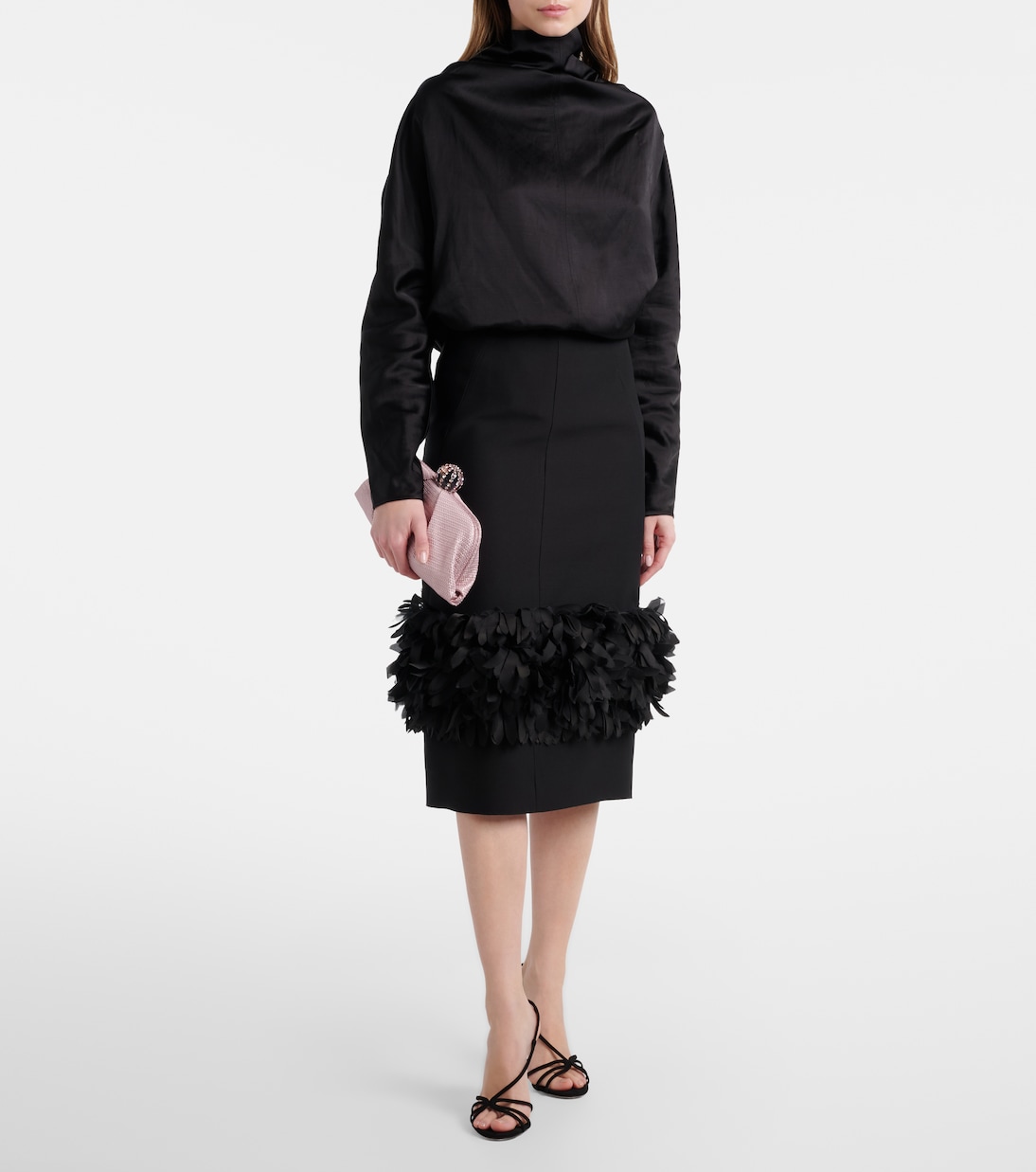 Tequila 임벨리시드 캔버스 클러치 | Aquazzura