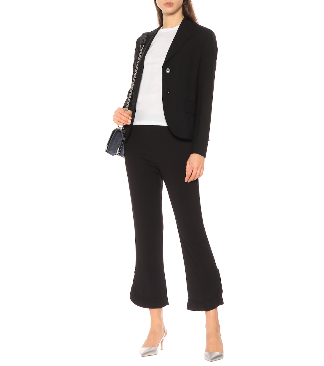 Cropped-Hose aus Crêpe | Prada