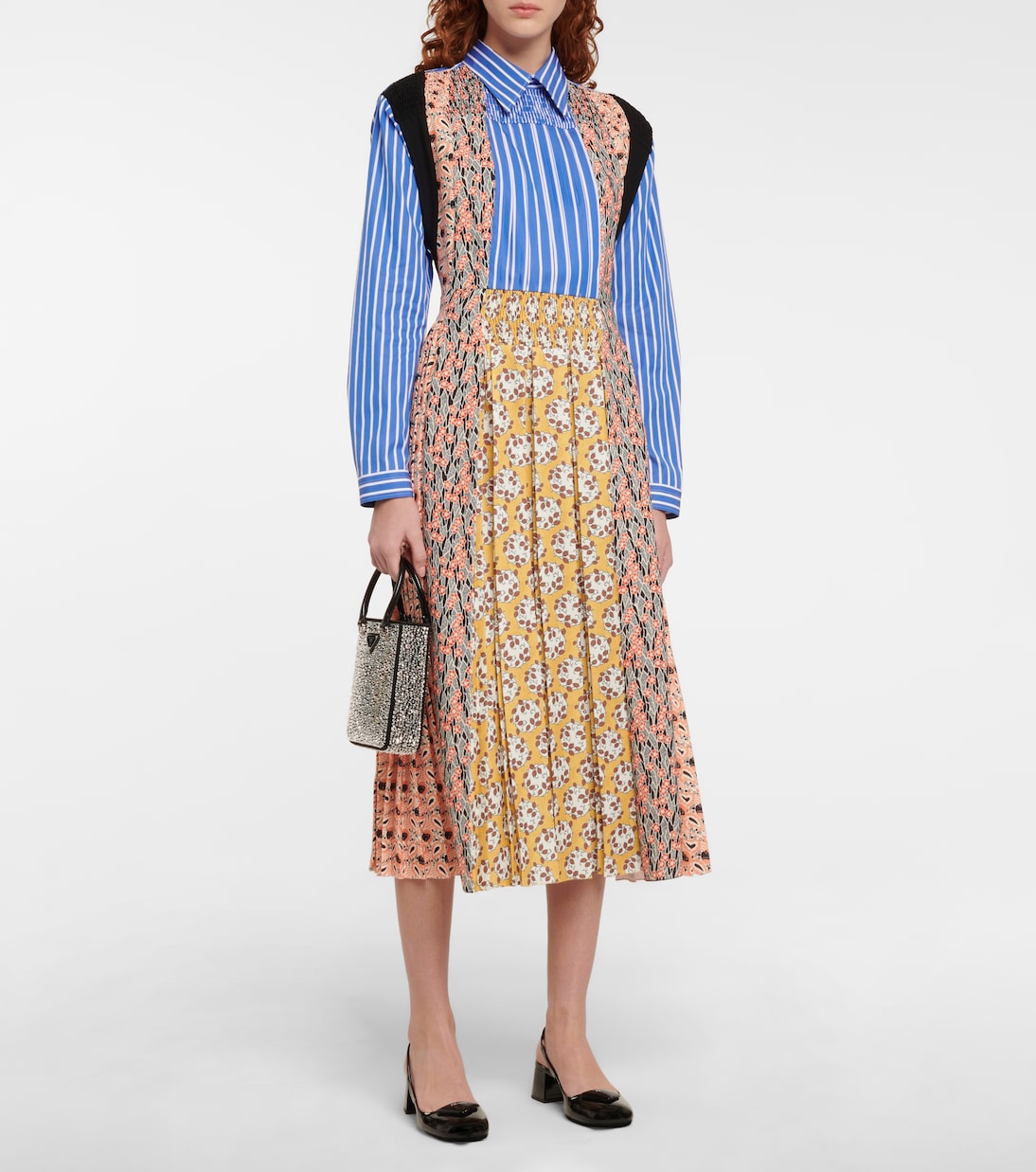Bedrucktes Hemdblusenkleid | Prada