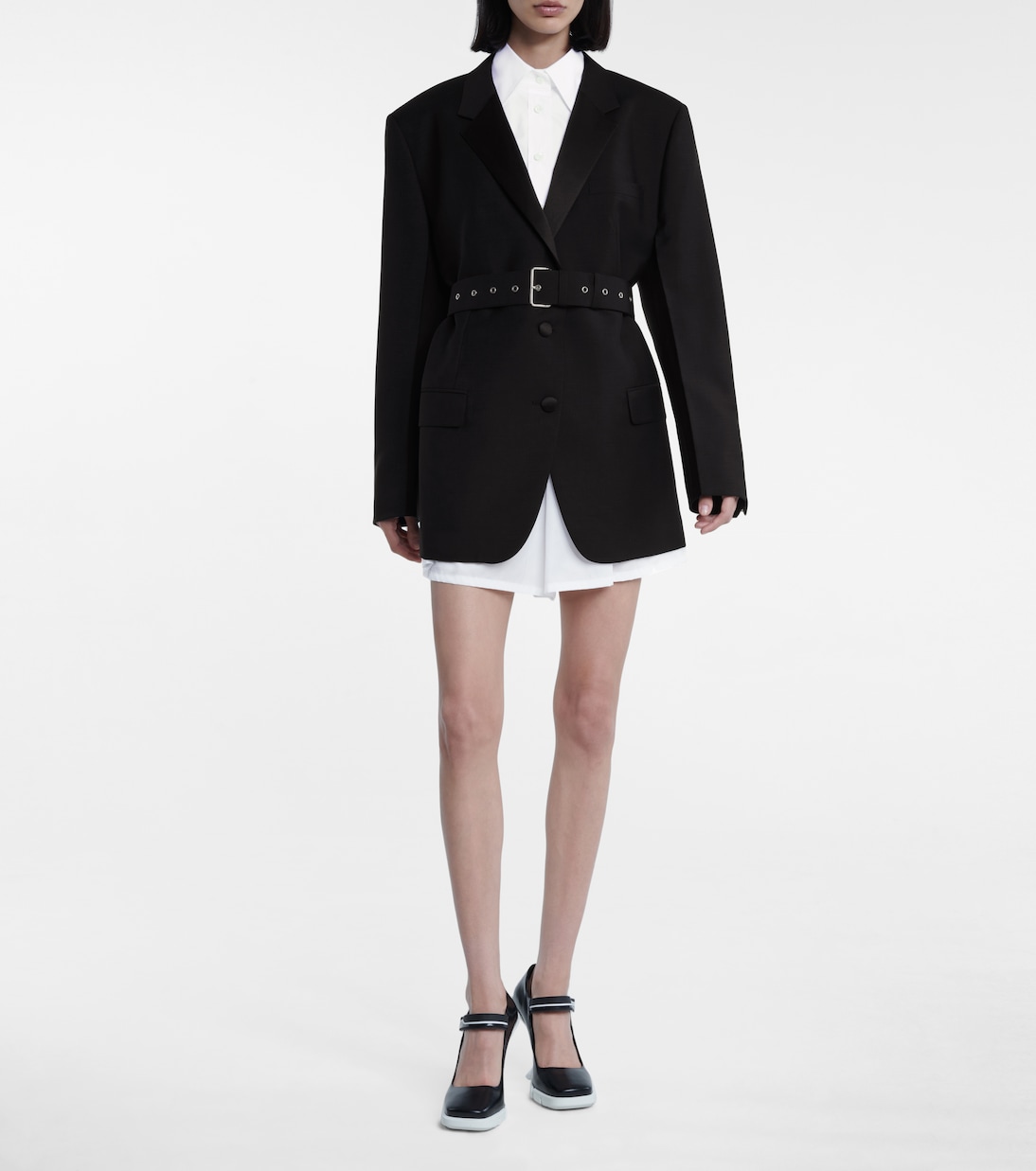 Cropped-Bluse aus Baumwolle | Prada