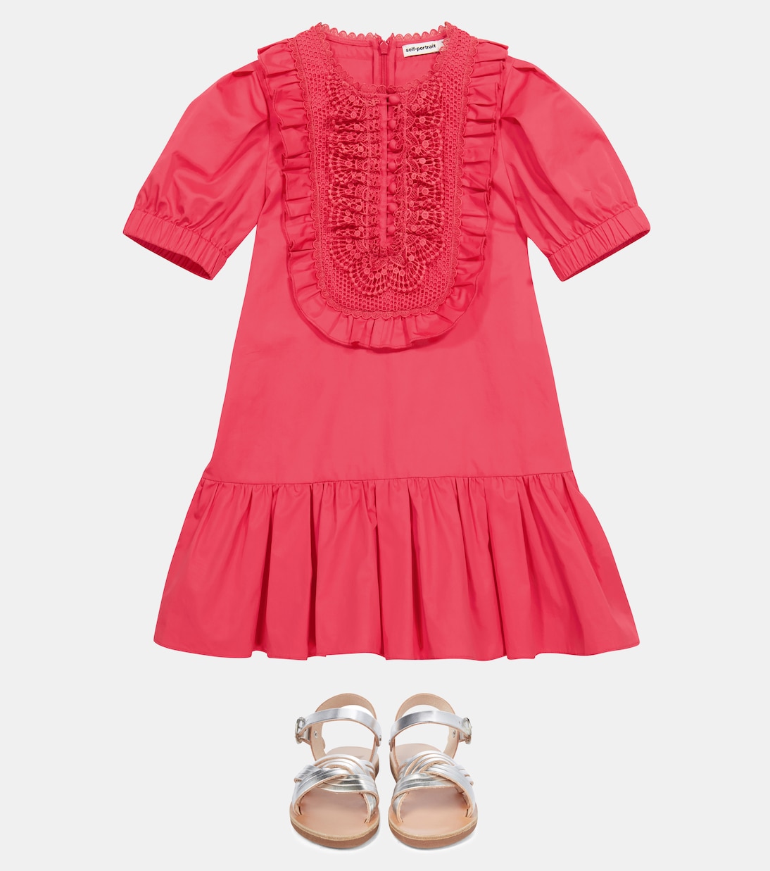 Cotton poplin dress | Self-Portrait Kids