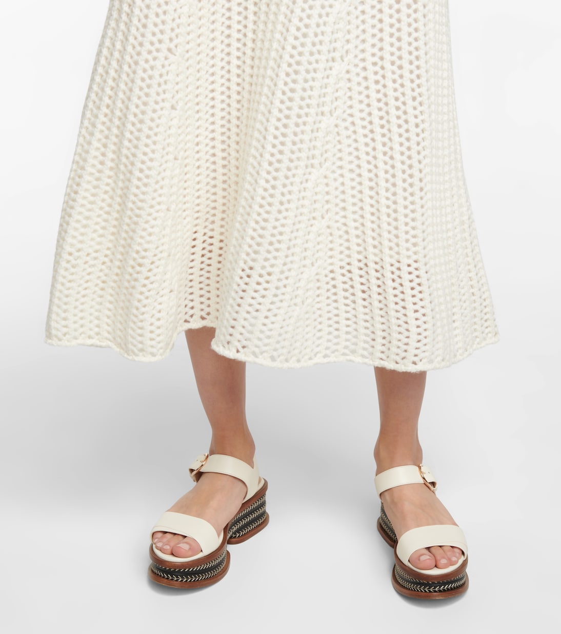 Falda midi de cachemira con punto trenzado Pablo | Gabriela Hearst