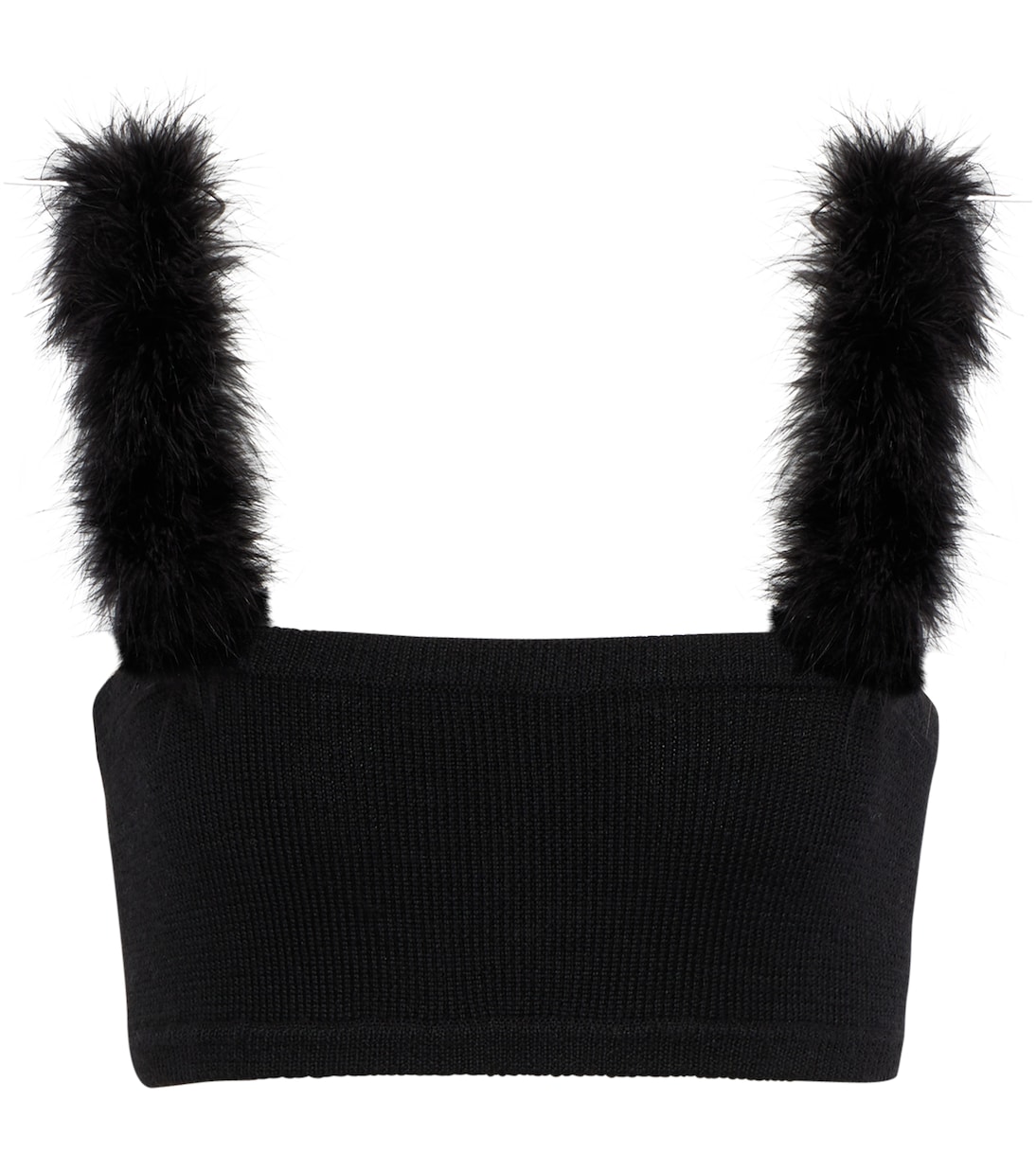 Top cropped con piume | Magda Butrym