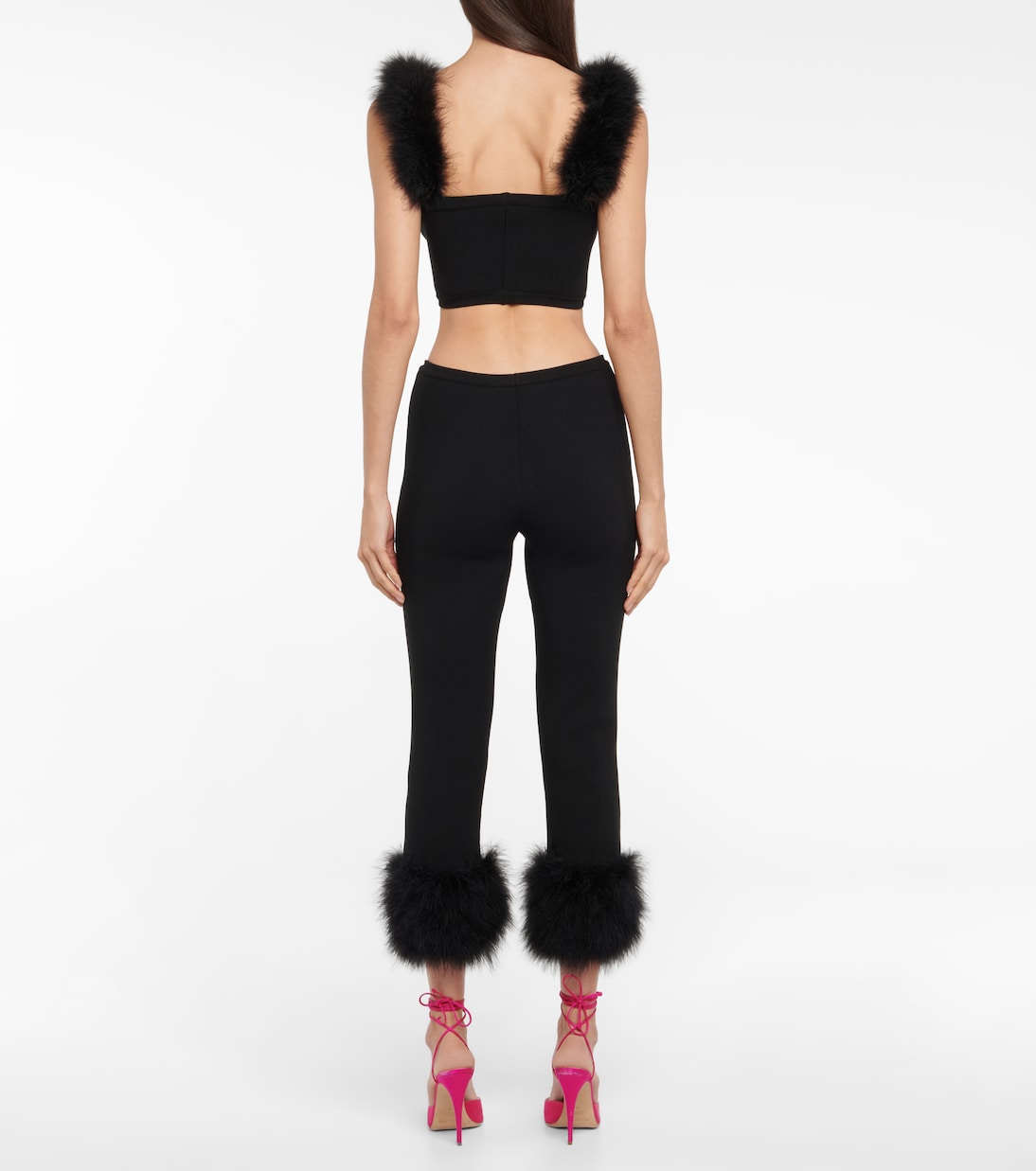 Top cropped con piume | Magda Butrym