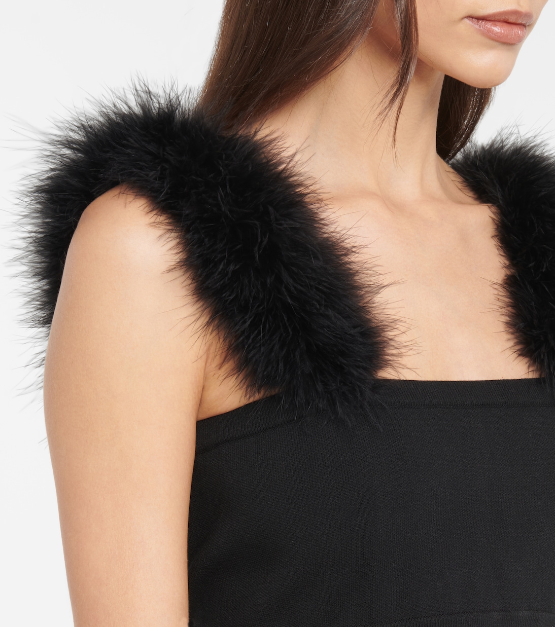 Top cropped con piume | Magda Butrym