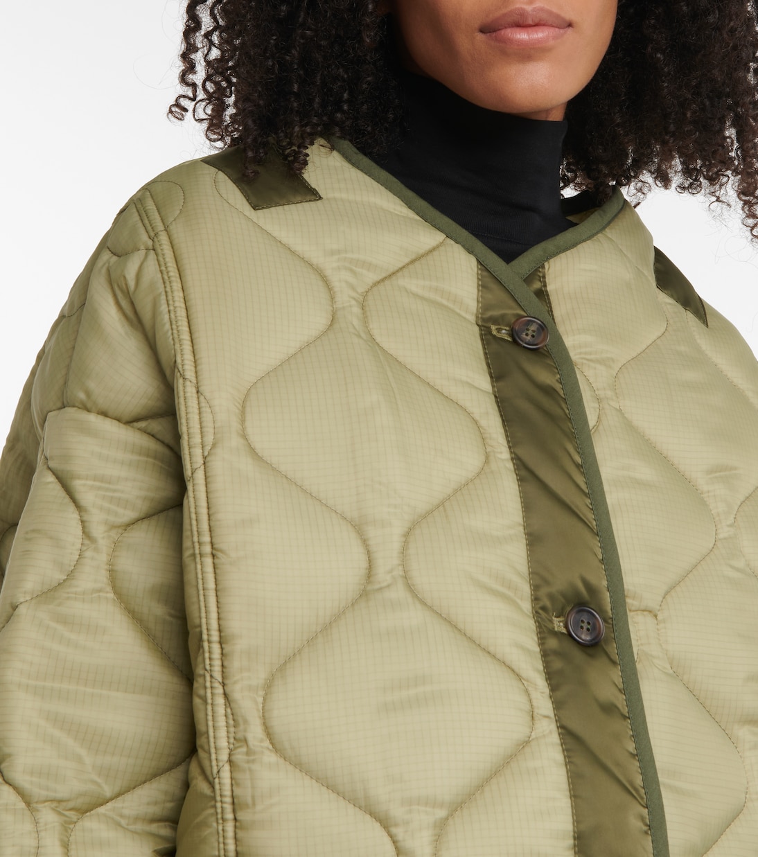 Teddy oversized quilted jacket | The Frankie Shop